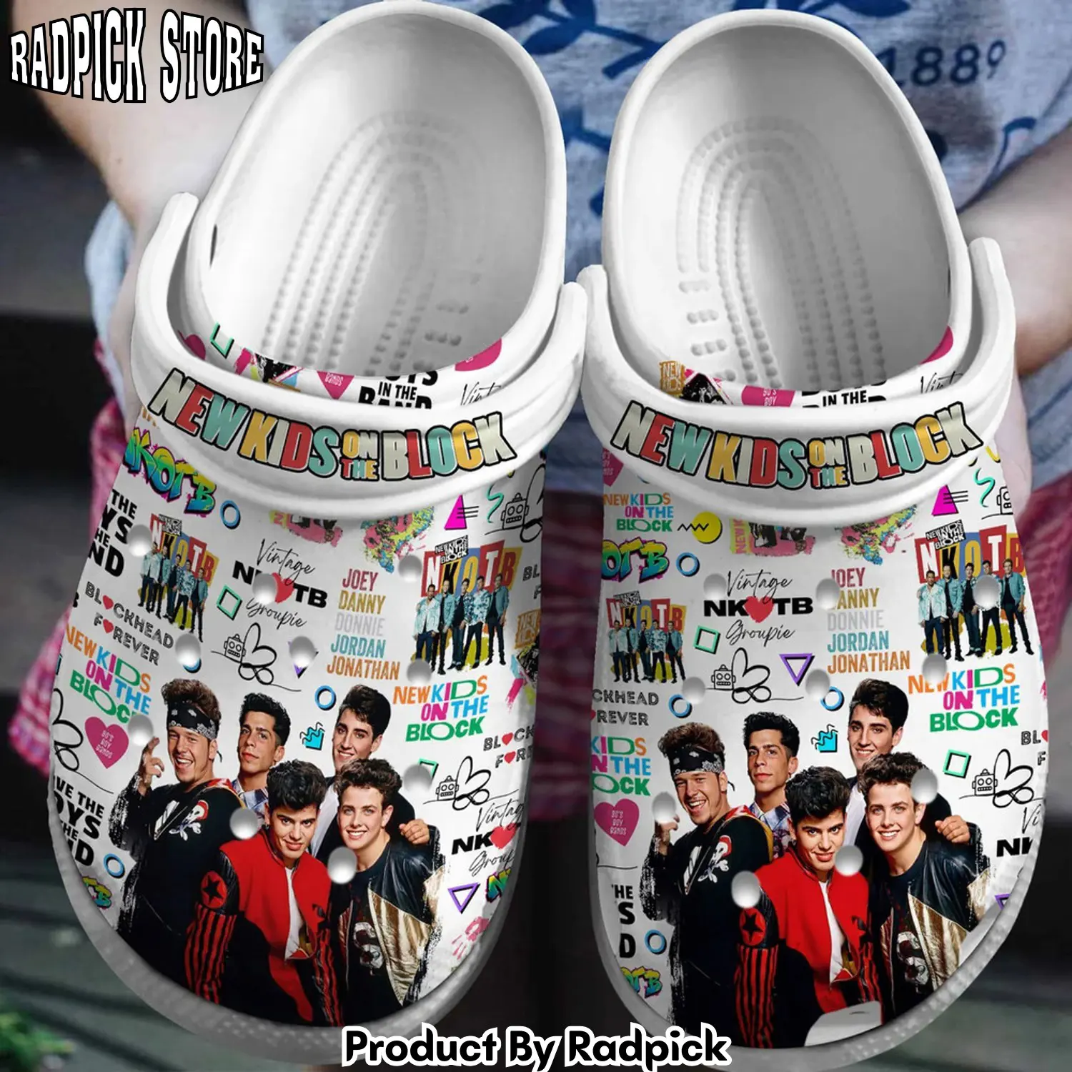 Radpick premium new kids on the block music clogs shoes comfortable for men women 8eo rp6522200